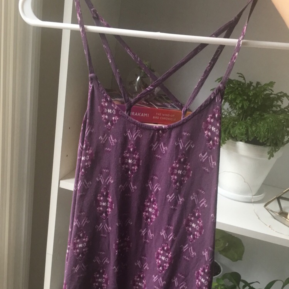 Purple Strappy Tank Top